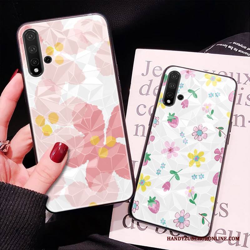 Hülle Huawei Nova 5t Taschen Handyhüllen Rosa, Case Huawei Nova 5t Netto Rot Muster