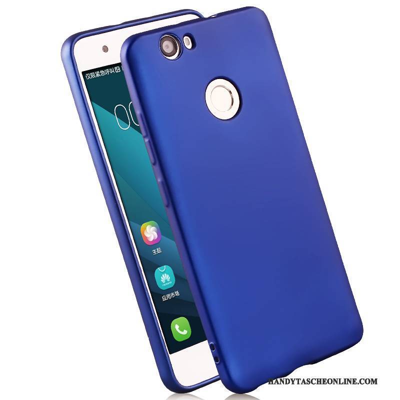 Hülle Huawei Nova Taschen Handyhüllen Trend, Case Huawei Nova Silikon Blau Nubuck