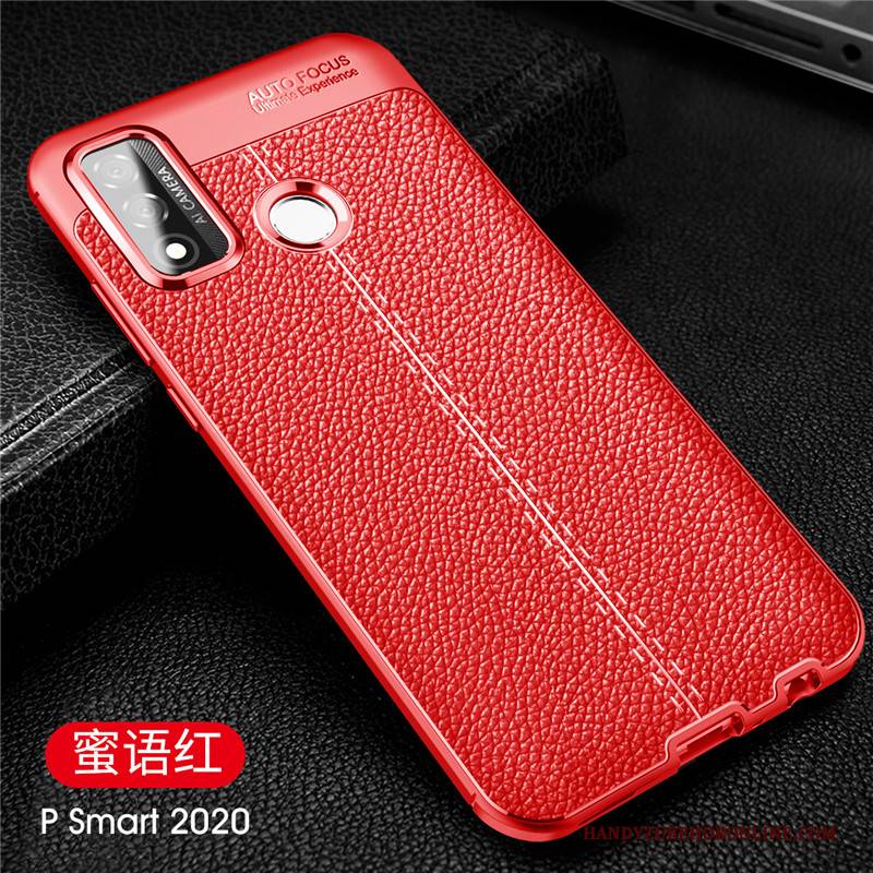 Hülle Huawei P Smart 2020 Taschen Leicht Anti-sturz, Case Huawei P Smart 2020 Schutz Business Rot