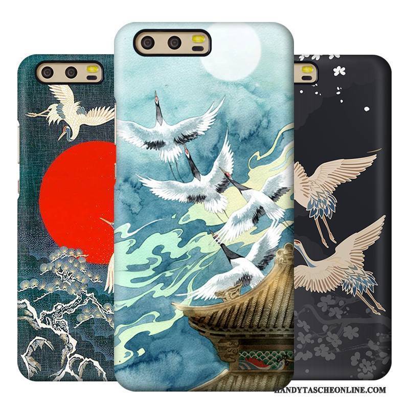 Hülle Huawei P10 Kreativ Anti-sturz Chinesische Art, Case Huawei P10 Handyhüllen Nubuck