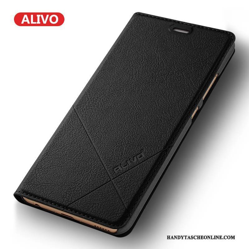 Hülle Huawei P10 Plus Folio Anti-sturz Handyhüllen, Case Huawei P10 Plus Lederhülle Schwarz