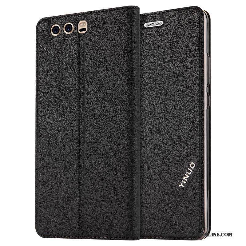 Hülle Huawei P10 Plus Taschen Anti-sturz Schwarz, Case Huawei P10 Plus Folio Handyhüllen