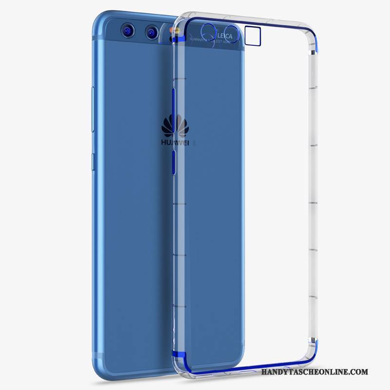 Hülle Huawei P10 Plus Taschen Blau Transparent, Case Huawei P10 Plus Weiche Trend Dekompression