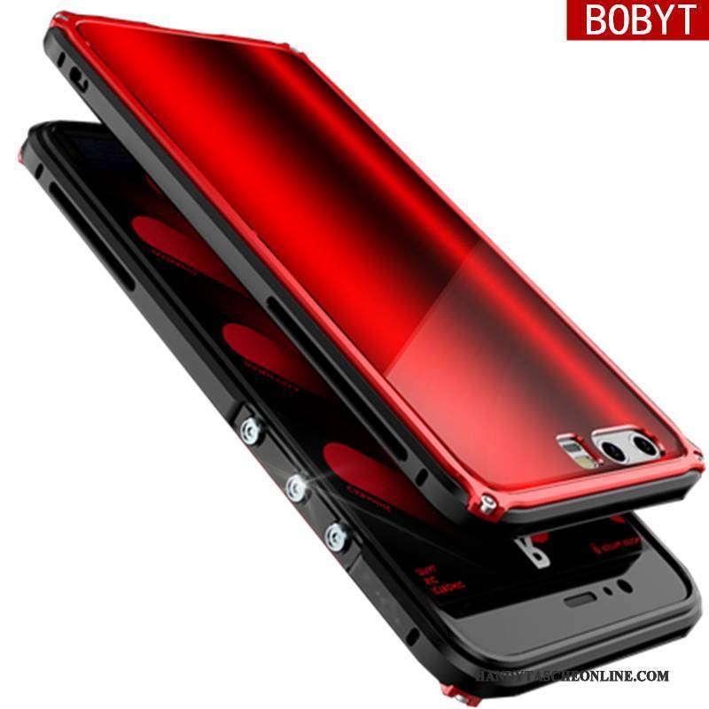 Hülle Huawei P10 Plus Taschen Rot Neu, Case Huawei P10 Plus Metall Handyhüllen Grenze