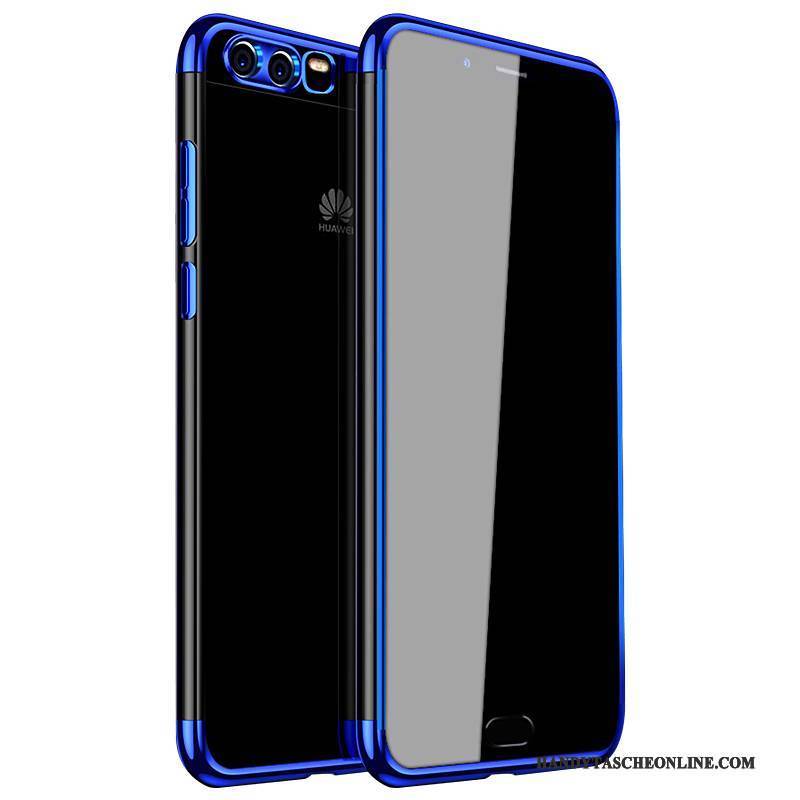 Hülle Huawei P10 Plus Taschen Schlank Transparent, Case Huawei P10 Plus Weiche Blau Anti-sturz