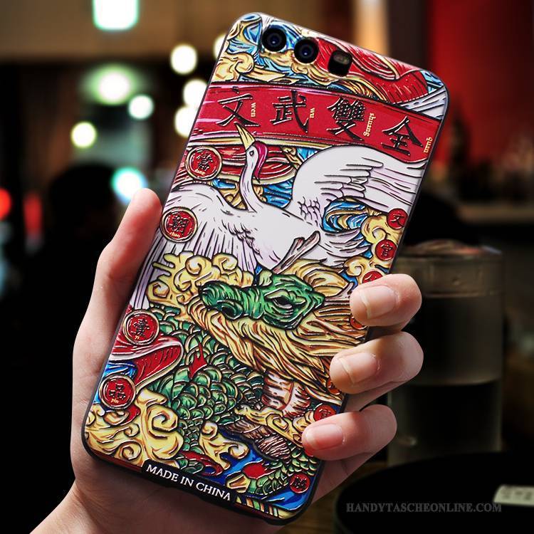 Hülle Huawei P10 Weiche Anti-sturz Handyhüllen, Case Huawei P10 Taschen Chinesische Art Trend