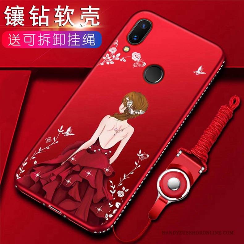 Hülle Huawei P20 Lite Weiche Rot Dünne, Case Huawei P20 Lite Silikon Anti-sturz Handyhüllen