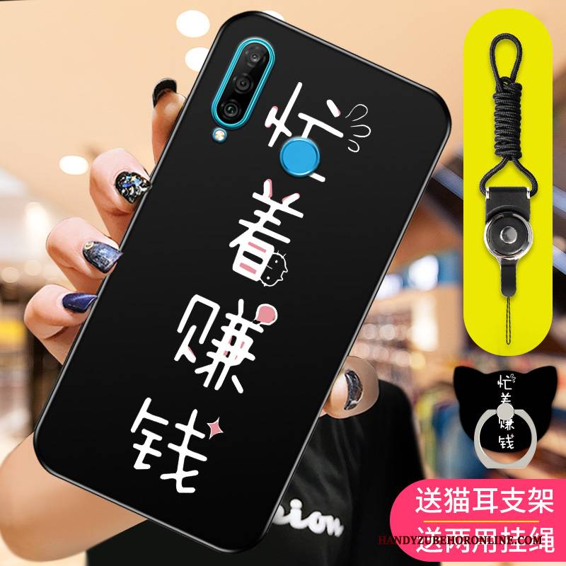 Hülle Huawei P30 Lite Weiche Trend Persönlichkeit, Case Huawei P30 Lite Kreativ Schwarz Handyhüllen