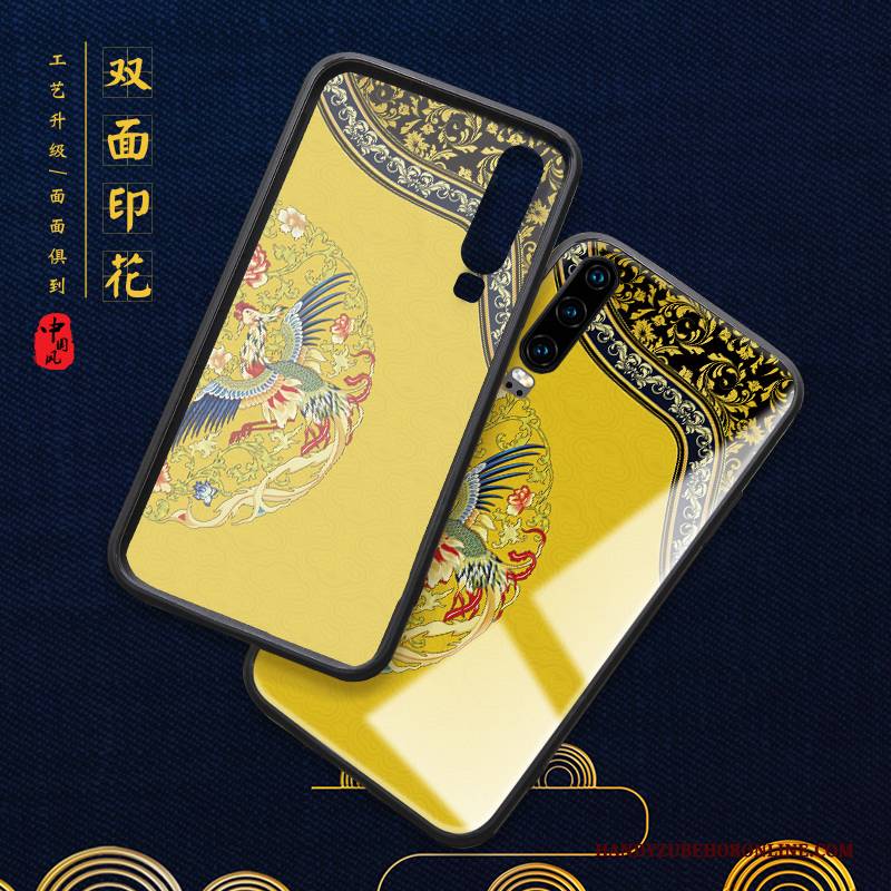 Hülle Huawei P30 Taschen Anti-sturz Handyhüllen, Case Huawei P30 Halterung Hängende Verzierungen Chinesische Art