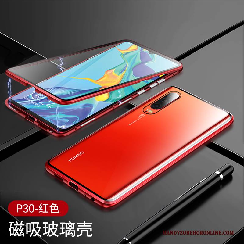 Hülle Huawei P30 Taschen Transparent Handyhüllen, Case Huawei P30 Schutz Glas High-end