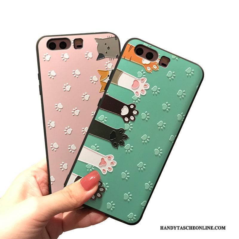 Hülle Huawei P9 Plus Karikatur Handyhüllen Hängende Verzierungen, Case Huawei P9 Plus Silikon Rosa Trend