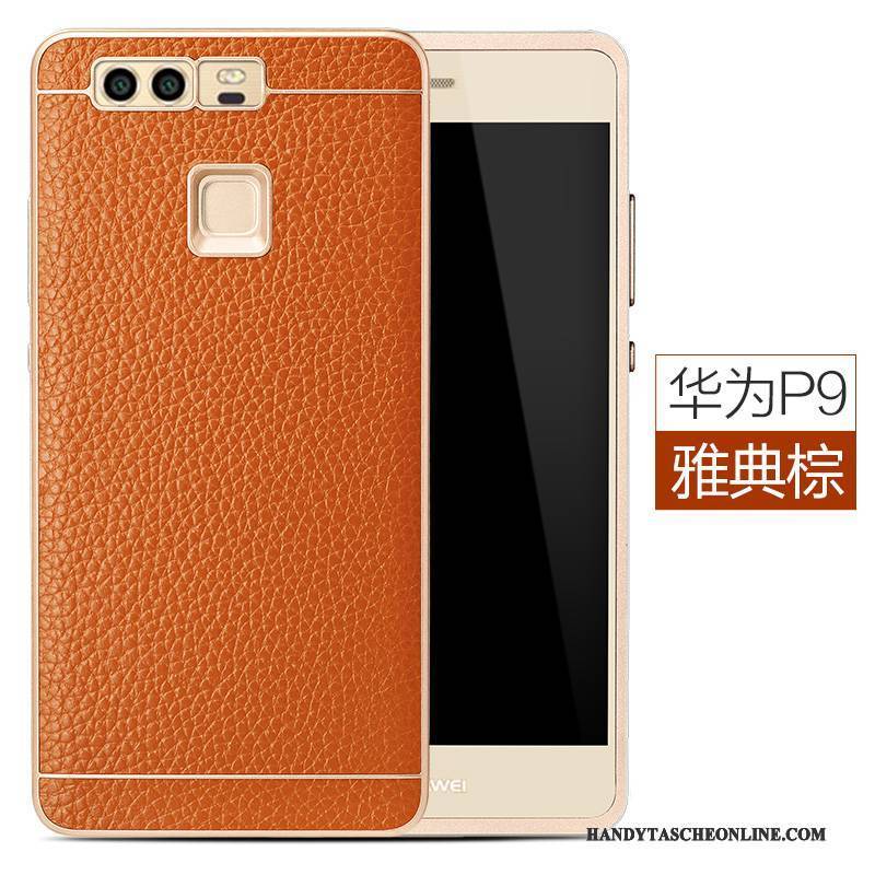Hülle Huawei P9 Schutz Anti-sturz Hoch, Case Huawei P9 Taschen Handyhüllen Orange