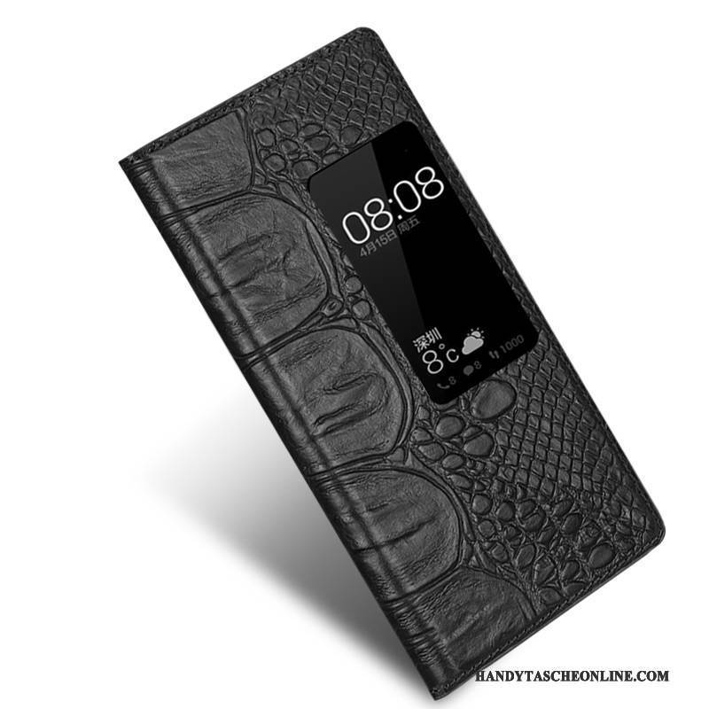 Hülle Huawei P9 Schutz Business Anti-sturz, Case Huawei P9 Folio Handyhüllen Schwarz