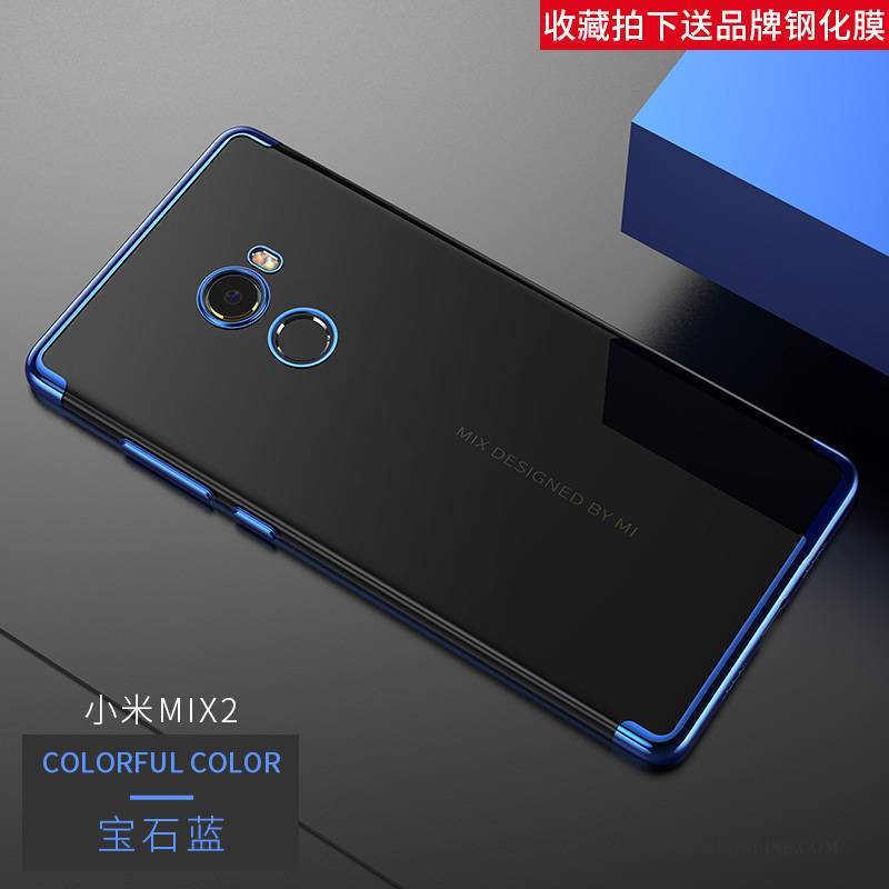 Hülle Mi Mix 2 Silikon Persönlichkeit Mini, Case Mi Mix 2 Kreativ Schlank Blau