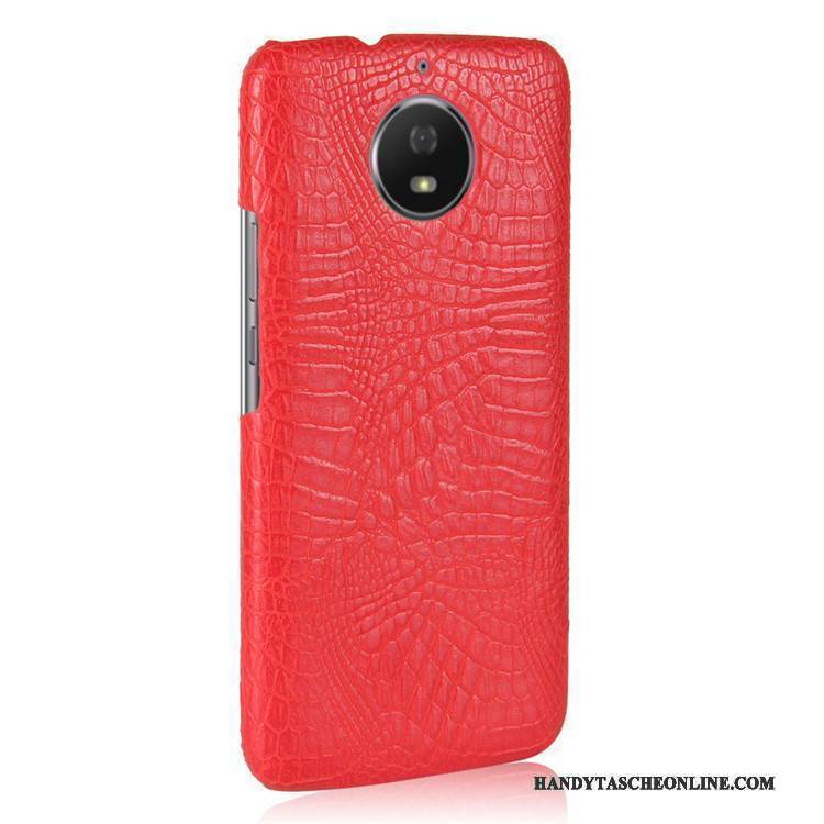 Hülle Moto G5s Retro Schwer Rot, Case Moto G5s Schutz Krokodilmuster Handyhüllen
