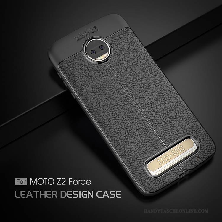 Hülle Moto Z2 Force Edition Silikon Schwarz Anti-sturz, Case Moto Z2 Force Edition Taschen Handyhüllen