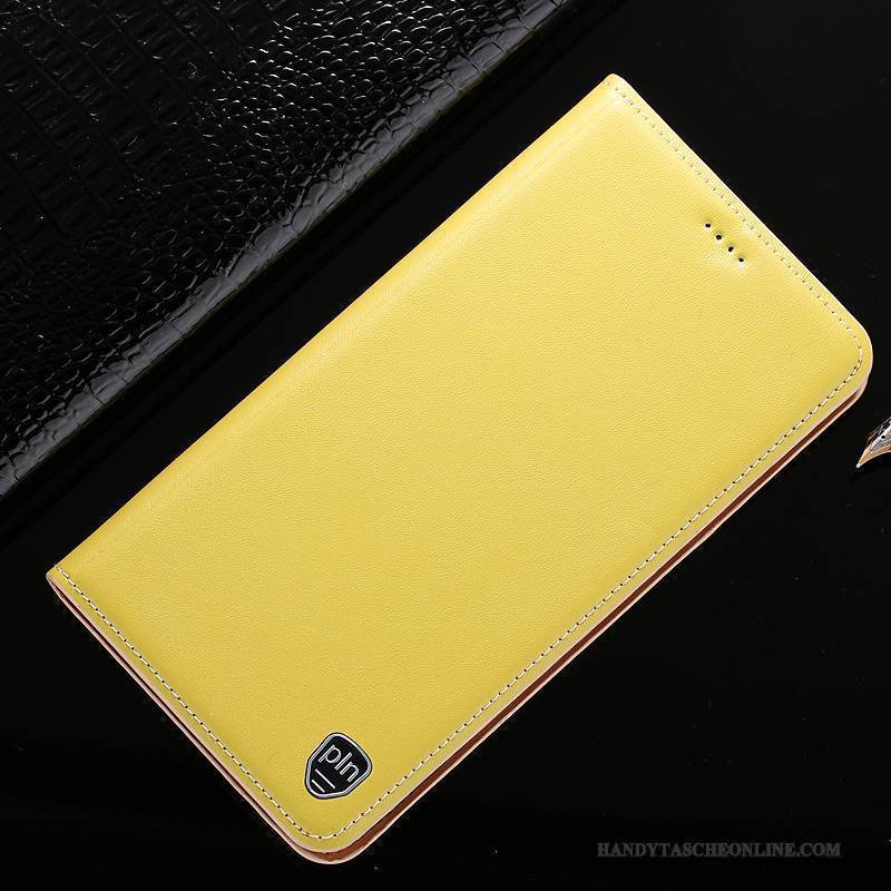 Hülle Redmi Note 4x Leder Handyhüllen Gelb, Case Redmi Note 4x Lederhülle Rot
