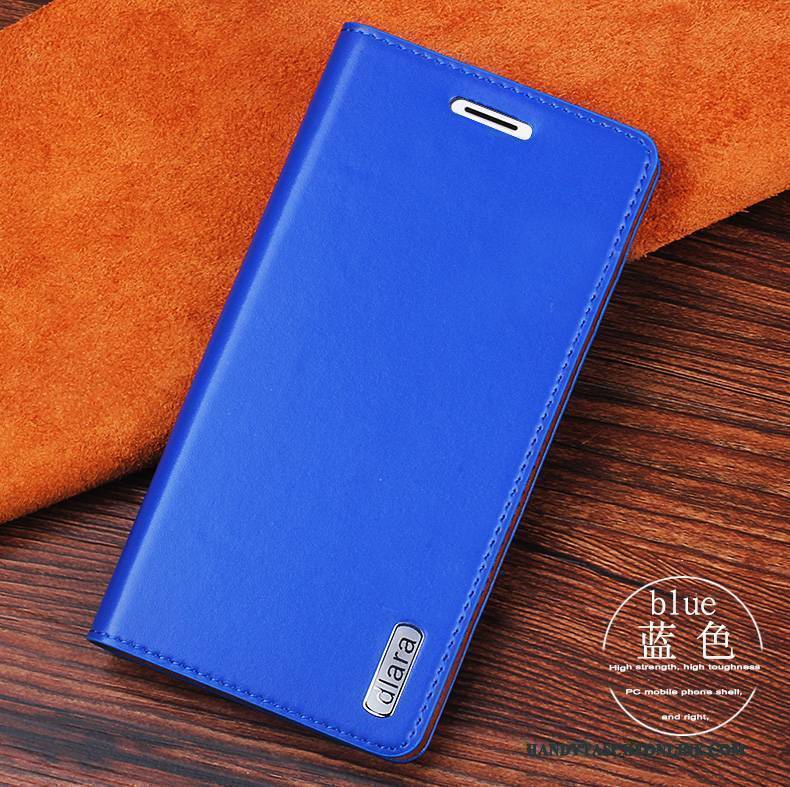 Hülle Redmi Note 4x Lederhülle Neu Rot, Case Redmi Note 4x Schutz Blau