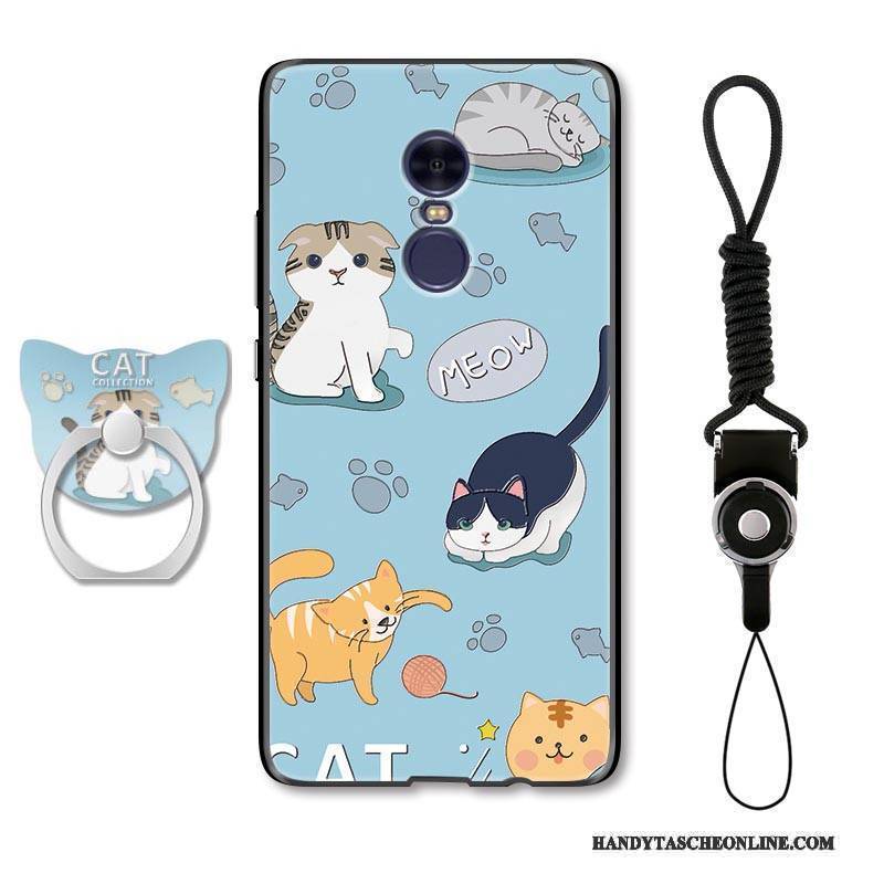 Hülle Redmi Note 4x Taschen Blau Katzen, Case Redmi Note 4x Karikatur Handyhüllen Anti-sturz
