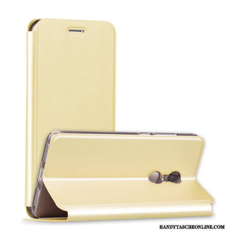 Hülle Redmi Note 4x Taschen Handyhüllen Hoch, Case Redmi Note 4x Lederhülle Gold Mini