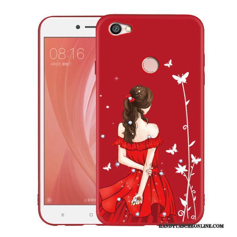 Hülle Redmi Note 5a Silikon Rot Persönlichkeit, Case Redmi Note 5a Schutz Handyhüllen Hoch