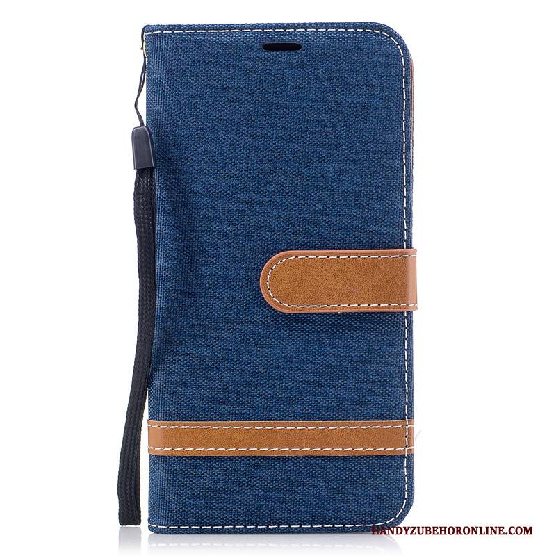 Hülle Redmi Note 6 Pro Geldbörse Mini Handyhüllen, Case Redmi Note 6 Pro Taschen Blau Rot