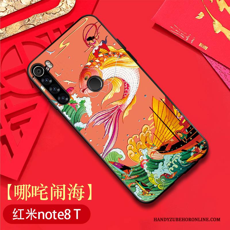 Hülle Redmi Note 8t Weiche Muster Anti-sturz, Case Redmi Note 8t Taschen Chinesische Art Neu