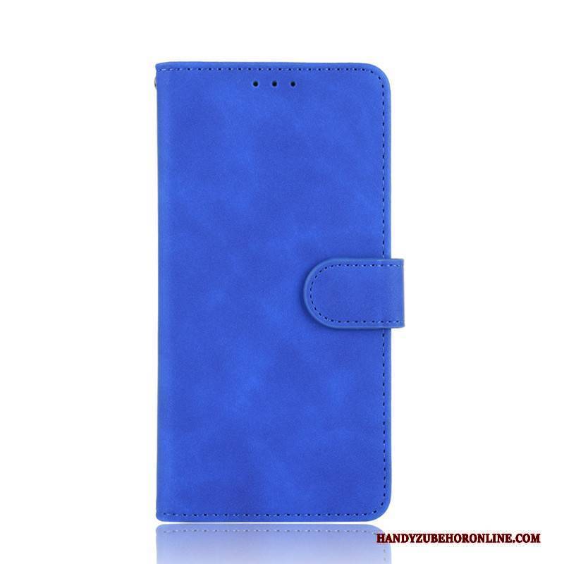 Hülle Samsung Galaxy A21s Folio Handyhüllen Blau, Case Samsung Galaxy A21s Geldbörse Kuh Muster