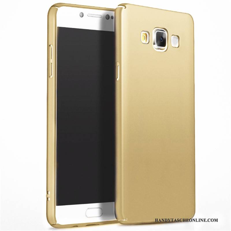 Hülle Samsung Galaxy A5 2015 Schutz Handyhüllen Schwer, Case Samsung Galaxy A5 2015 Nubuck Gold