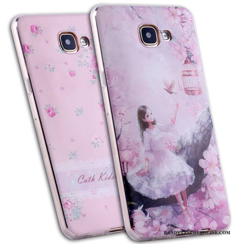 Hülle Samsung Galaxy A5 2016 Karikatur Rosa Anti-sturz, Case Samsung Galaxy A5 2016 Schutz Handyhüllen