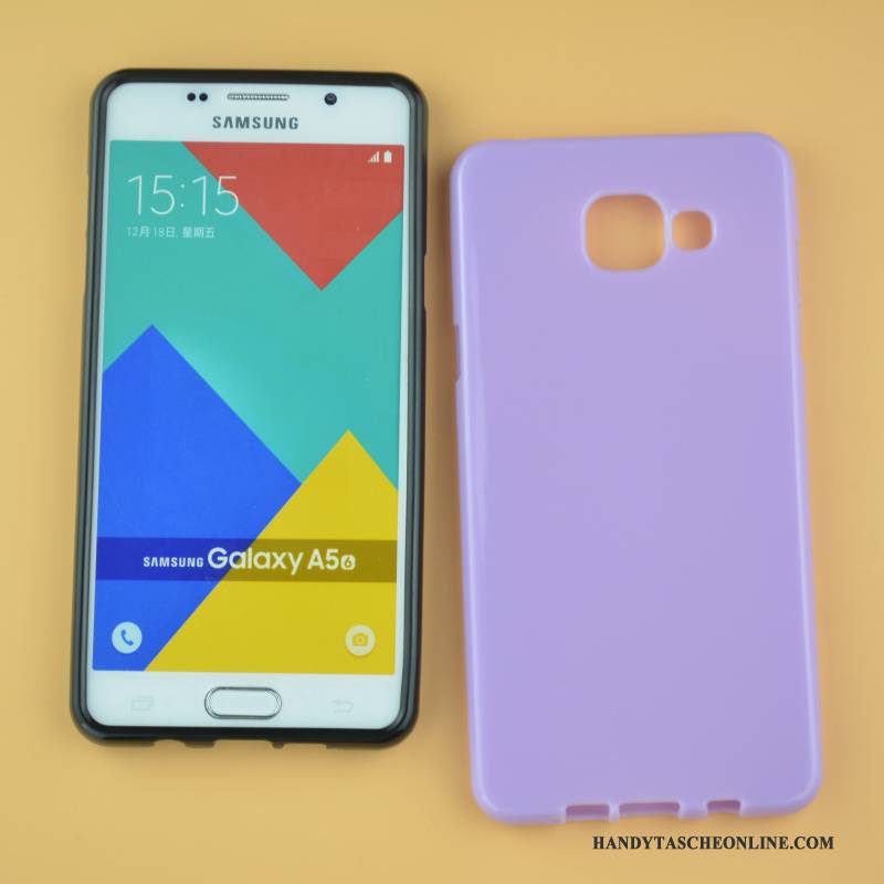 Hülle Samsung Galaxy A5 2016 Silikon Lila Handyhüllen, Case Samsung Galaxy A5 2016 Schutz Anti-sturz