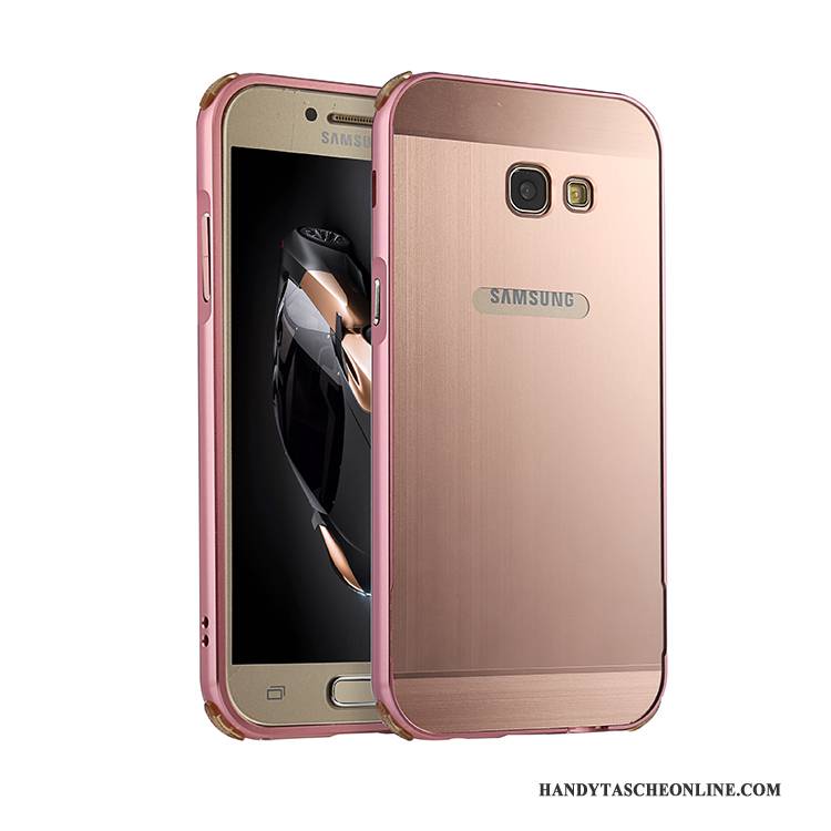Hülle Samsung Galaxy A5 2017 Kreativ Rosa Seide, Case Samsung Galaxy A5 2017 Metall Anti-sturz Handyhüllen