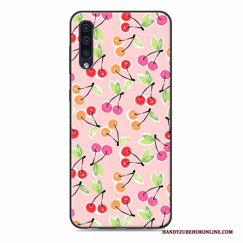 Hülle Samsung Galaxy A50 Silikon Rosa Handyhüllen, Case Samsung Galaxy A50 Weiche Hängende Verzierungen Trend