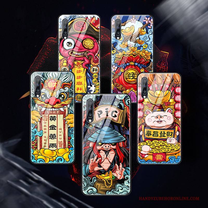 Hülle Samsung Galaxy A70 Kreativ Blau Reichtum, Case Samsung Galaxy A70 Schutz Neu Chinesische Art