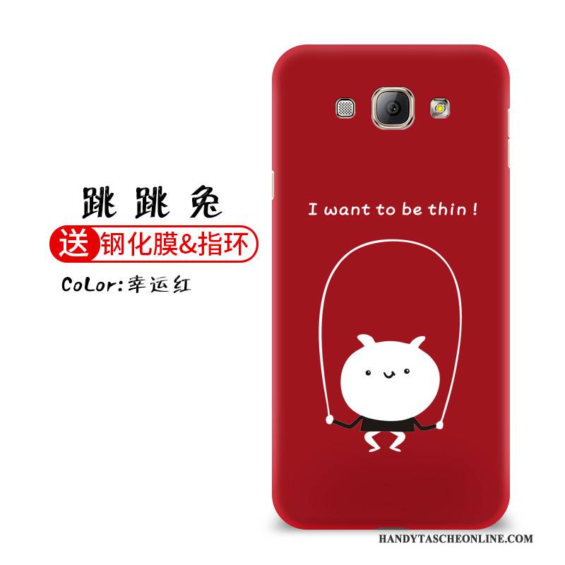 Hülle Samsung Galaxy A8 Schutz Persönlichkeit Rot, Case Samsung Galaxy A8 Silikon Handyhüllen