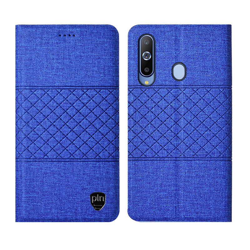 Hülle Samsung Galaxy A8s Lederhülle Mesh Handyhüllen, Case Samsung Galaxy A8s Taschen Blau Anti-sturz