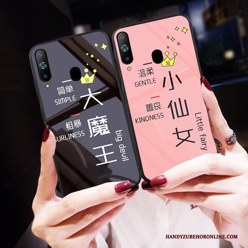 Hülle Samsung Galaxy A8s Silikon Glas Liebhaber, Case Samsung Galaxy A8s Taschen Trendmarke Anti-sturz