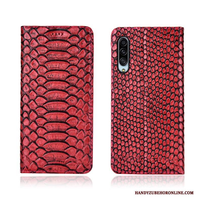 Hülle Samsung Galaxy A90 5g Leder Anti-sturz Rot, Case Samsung Galaxy A90 5g Lederhülle Handyhüllen Muster