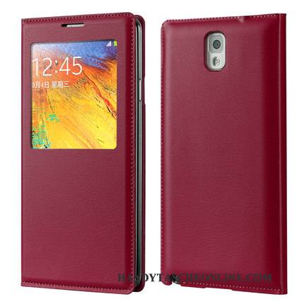 Hülle Samsung Galaxy Note 3 Schutz Weinrot Handyhüllen, Case Samsung Galaxy Note 3