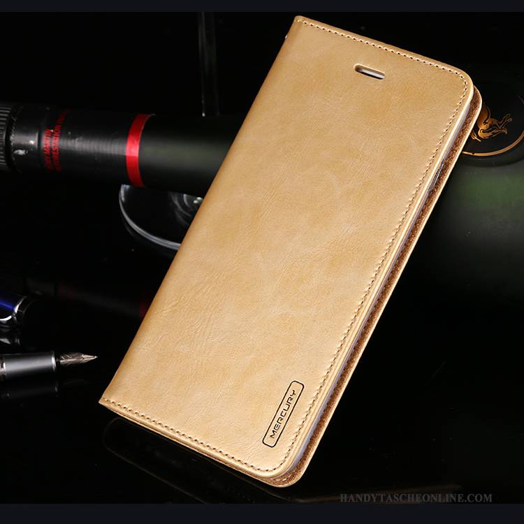 Hülle Samsung Galaxy Note 5 Leder Anti-sturz Gold, Case Samsung Galaxy Note 5 Silikon