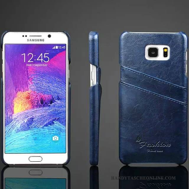 Hülle Samsung Galaxy Note 5 Lederhülle Blau Karte, Case Samsung Galaxy Note 5 Schutz Hintere Abdeckung Persönlichkeit
