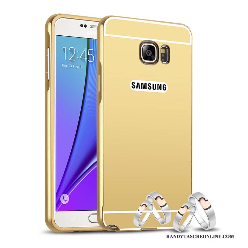 Hülle Samsung Galaxy Note 5 Metall Handyhüllen Hintere Abdeckung, Case Samsung Galaxy Note 5 Schutz Gold Anti-sturz