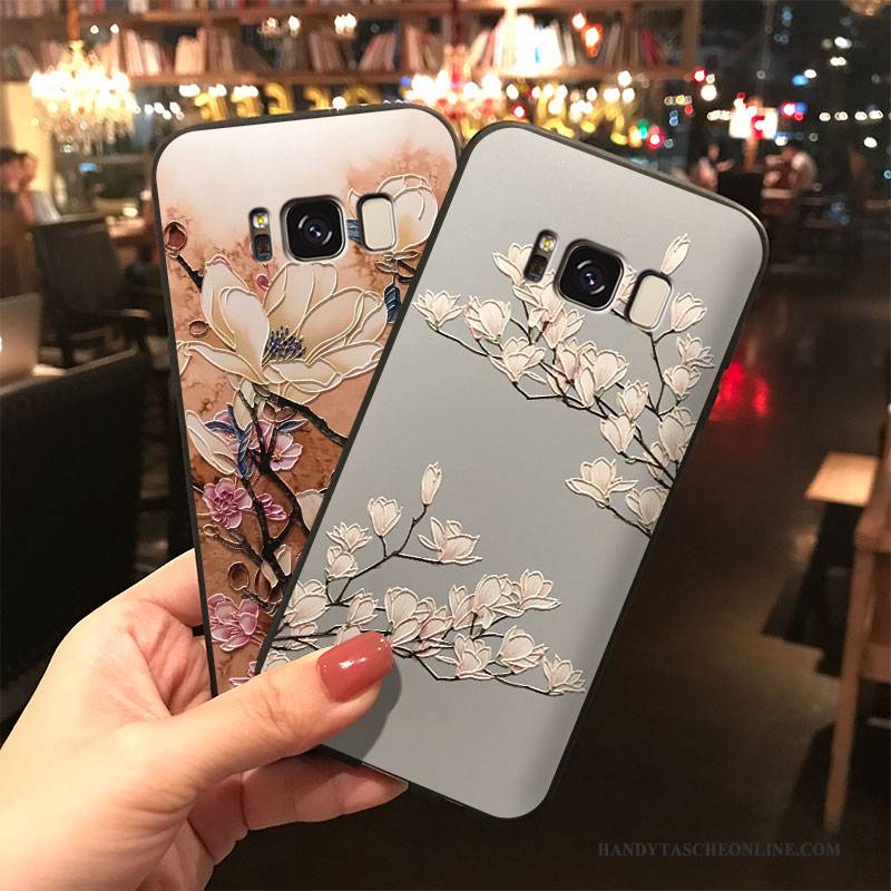 Hülle Samsung Galaxy Note 5 Silikon Blau Handyhüllen, Case Samsung Galaxy Note 5 Blumen Trend