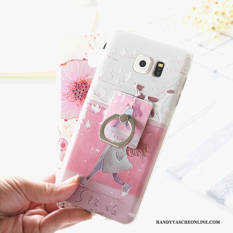 Hülle Samsung Galaxy Note 5 Silikon Ring Handyhüllen, Case Samsung Galaxy Note 5 Taschen Rosa Anti-sturz