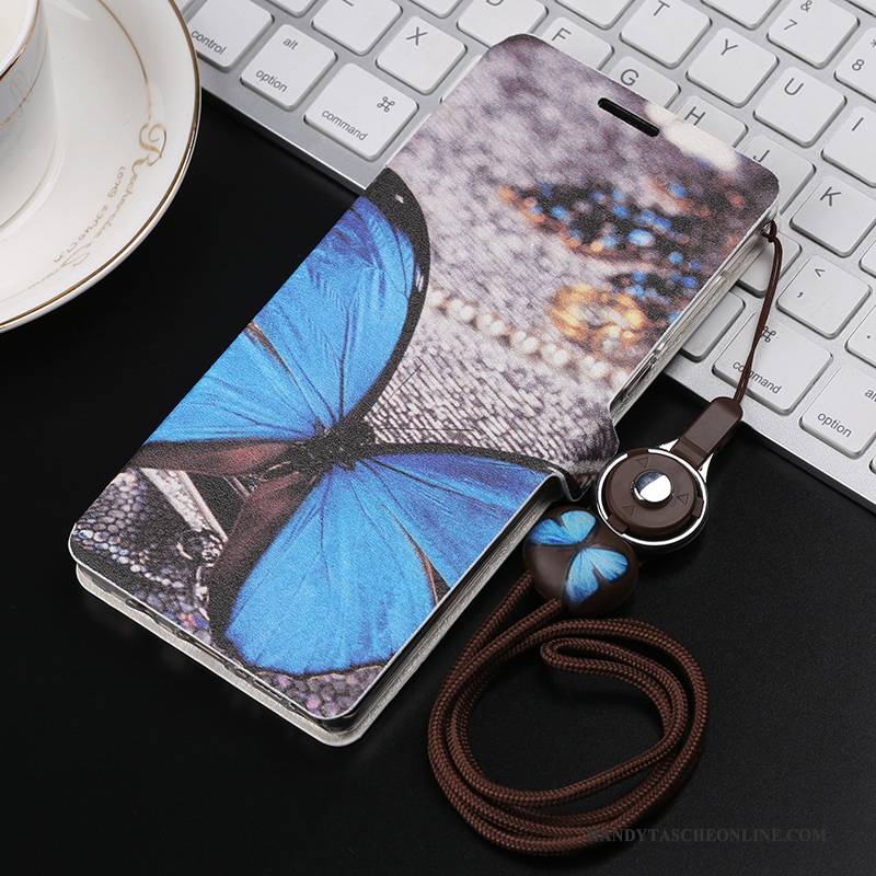 Hülle Samsung Galaxy Note 8 Lederhülle Anti-sturz Blau, Case Samsung Galaxy Note 8 Folio Handyhüllen