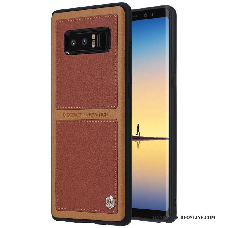 Hülle Samsung Galaxy Note 8 Schutz Anti-sturz Handyhüllen, Case Samsung Galaxy Note 8 Leder Schwer Business