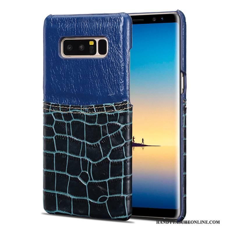 Hülle Samsung Galaxy Note 8 Schutz Handyhüllen Anti-sturz, Case Samsung Galaxy Note 8 Taschen Dunkelblau