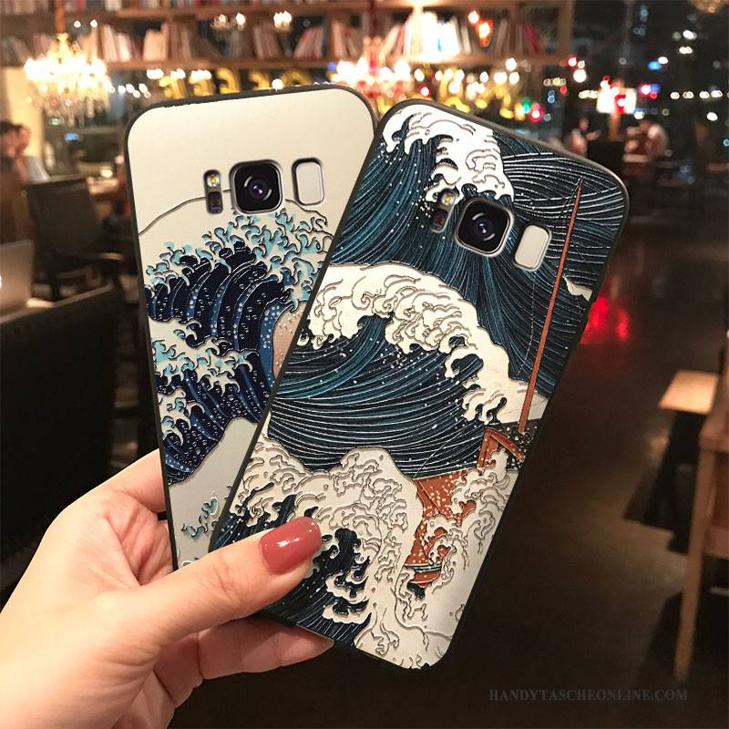 Hülle Samsung Galaxy Note 8 Silikon Wind Handyhüllen, Case Samsung Galaxy Note 8 Dunkelblau Trend