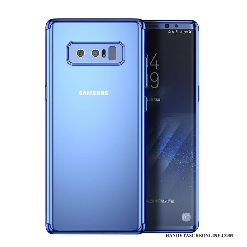 Hülle Samsung Galaxy Note 8 Taschen Handyhüllen Transparent, Case Samsung Galaxy Note 8 Schutz Blau Mini