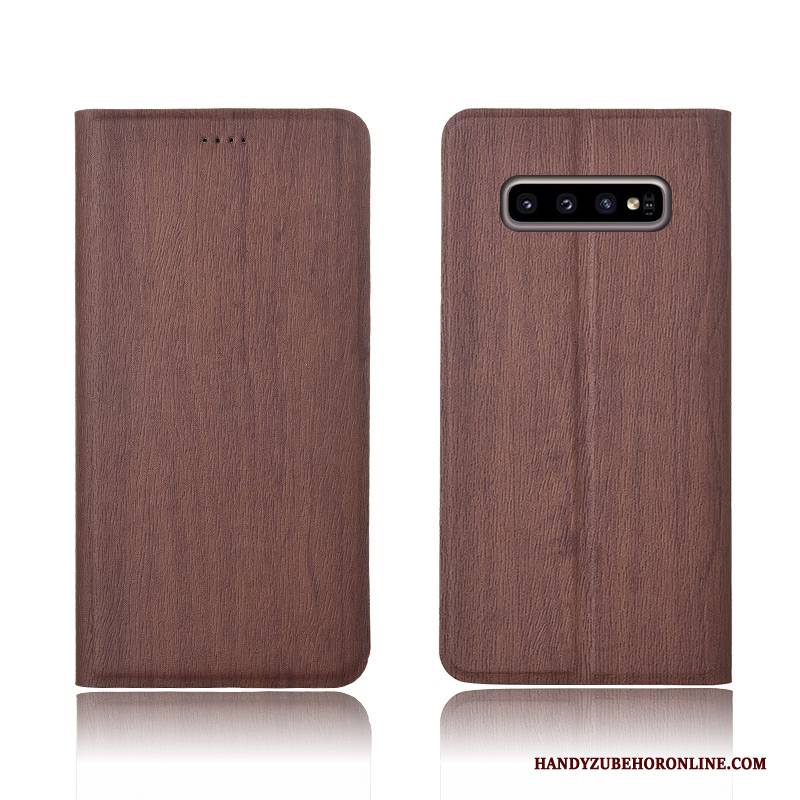 Hülle Samsung Galaxy S10 Lederhülle Neu Anti-sturz, Case Samsung Galaxy S10 Folio Handyhüllen Bäume